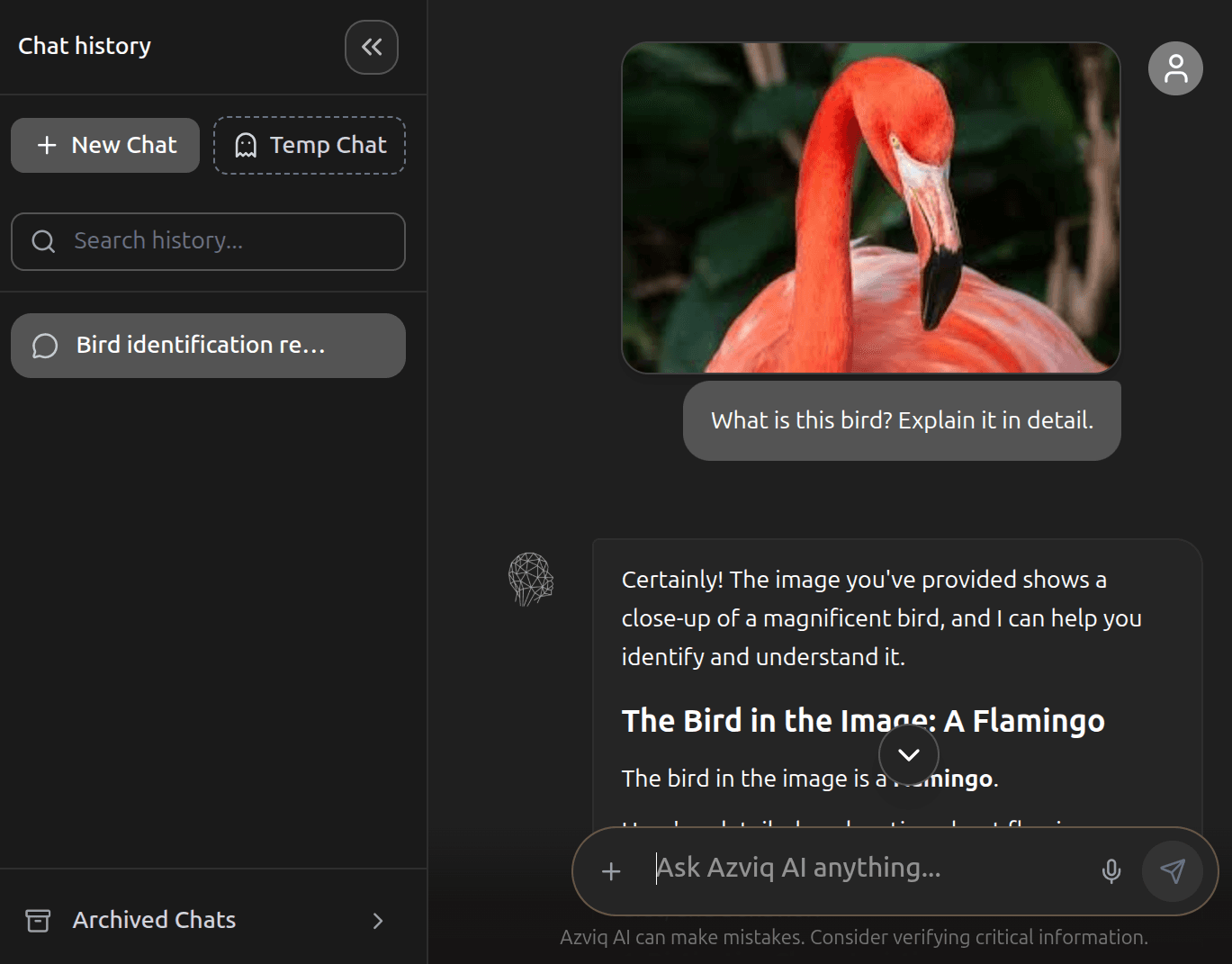 Image Upload & Visual Q&A