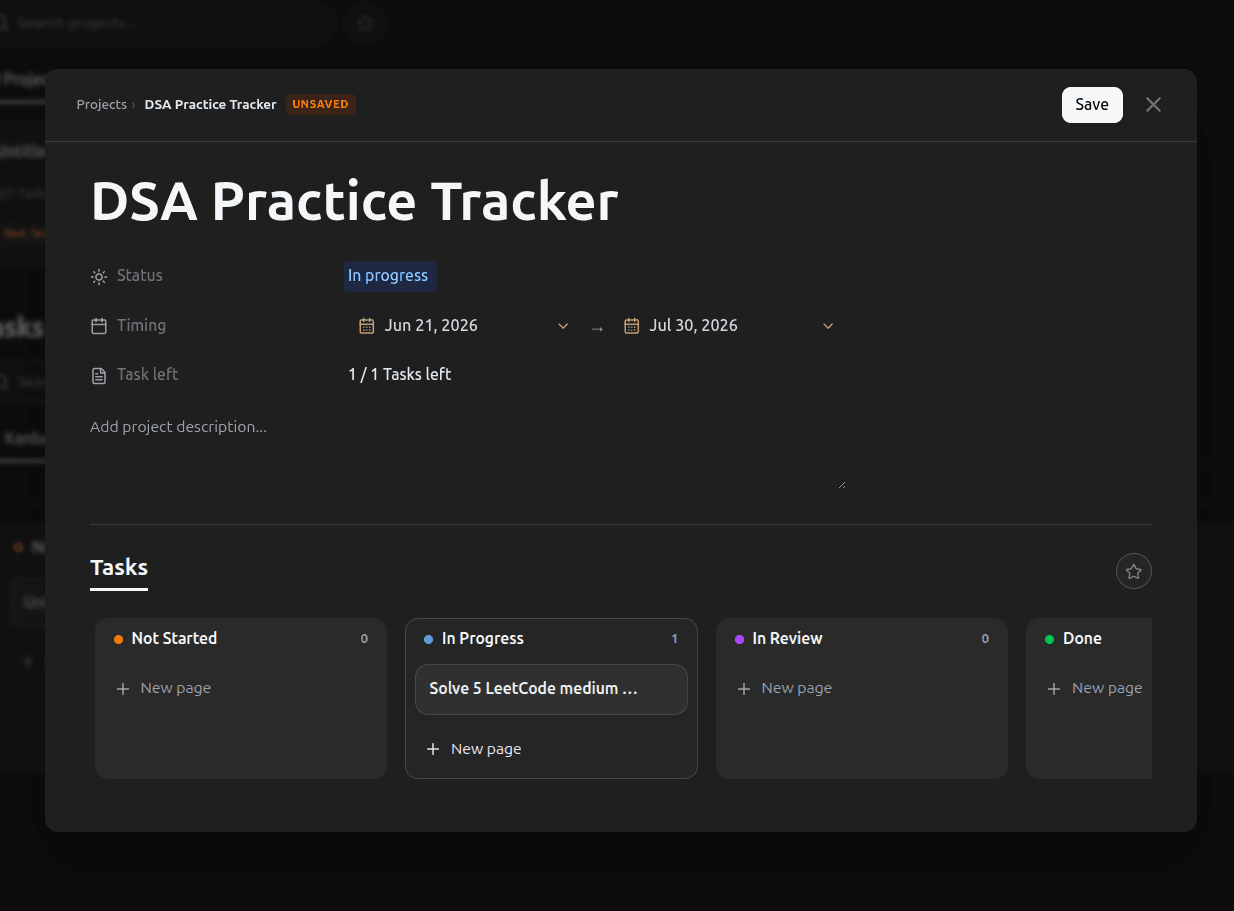 Sleek Project Management